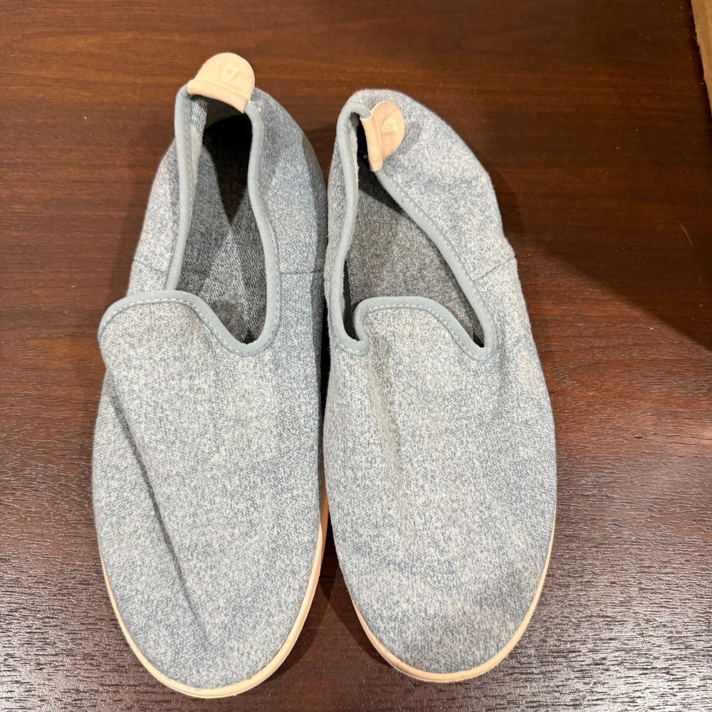 Allbirds The Wool Lounger Blue Grey Merino Wool Slip On Shoes Womens 8